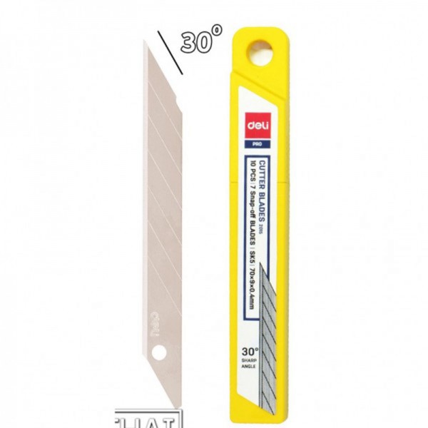 Lưỡi dao trổ 70x9x0.4mm (10 lưỡi/Hộp) (2015) (Deli)
